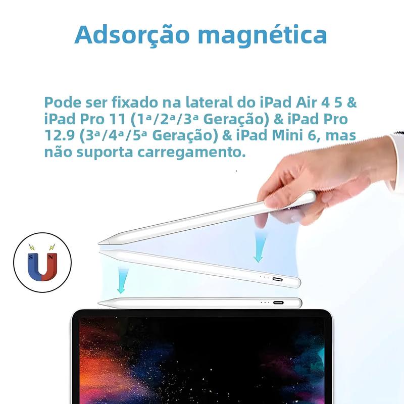 Caneta Stylus Apple Pencil Para iPad pro 12.9 11 Air 4 3 Mini 6 5